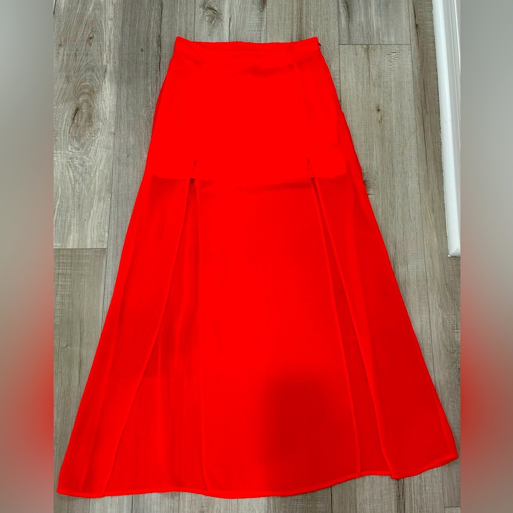 Neon Mini Skirt with Overlay - Size 10 runs small